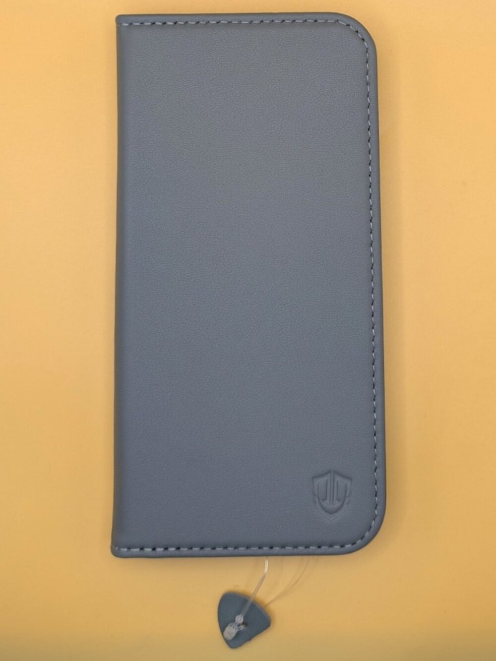 iPhone Air Genuine Leather Wallet Case Folio Magnetic Closure Shockproof-Gray